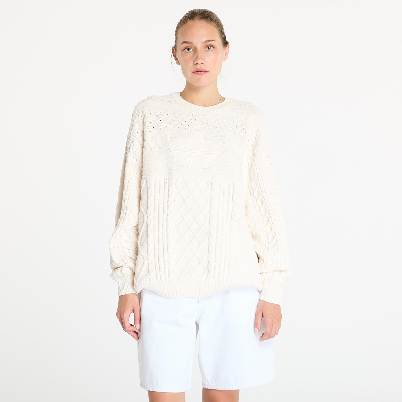 Pullover adidas Knited Trf Sweater Wonder White