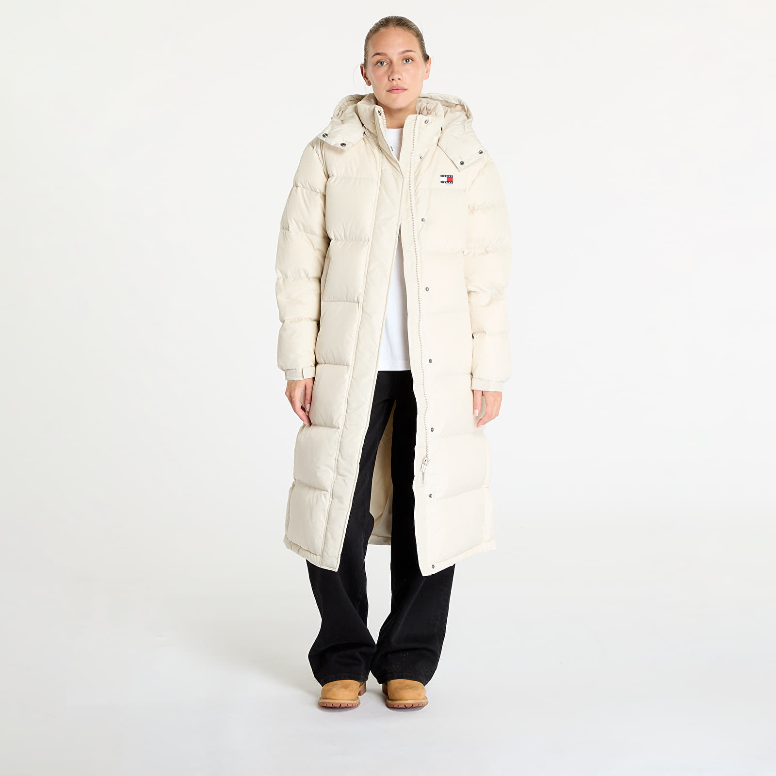 Jacken Tommy Jeans Alaska Long Puffer Jacket Beige