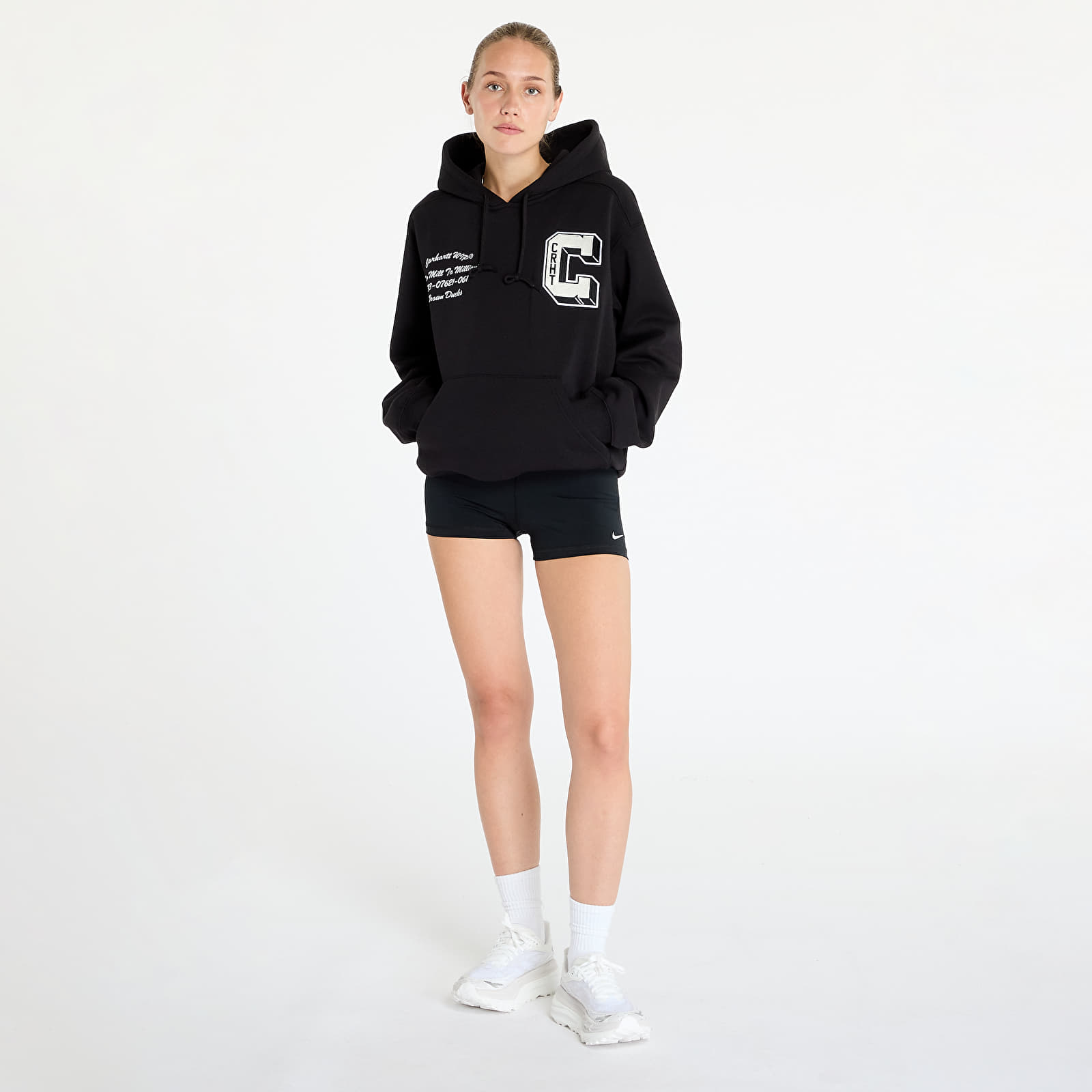 Férfi kapucnis pulcsik Carhartt WIP Hooded Brown Ducks Sweat UNISEX Black