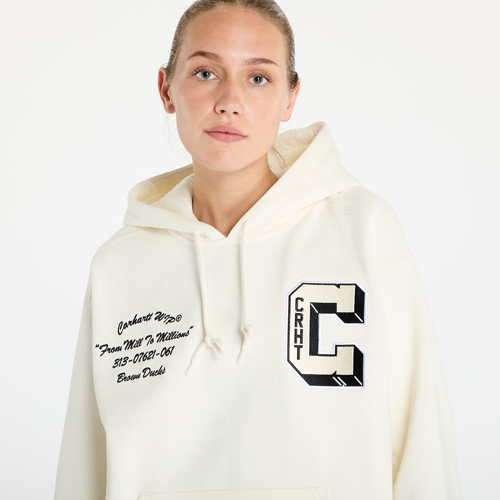 Meeste kapuutsiga dressid Carhartt WIP Hooded Brown Ducks Sweat UNISEX Wax