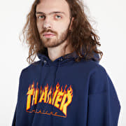 Sweatshirts Thrasher Flame Logo Hoodie Navy Blue Footshop