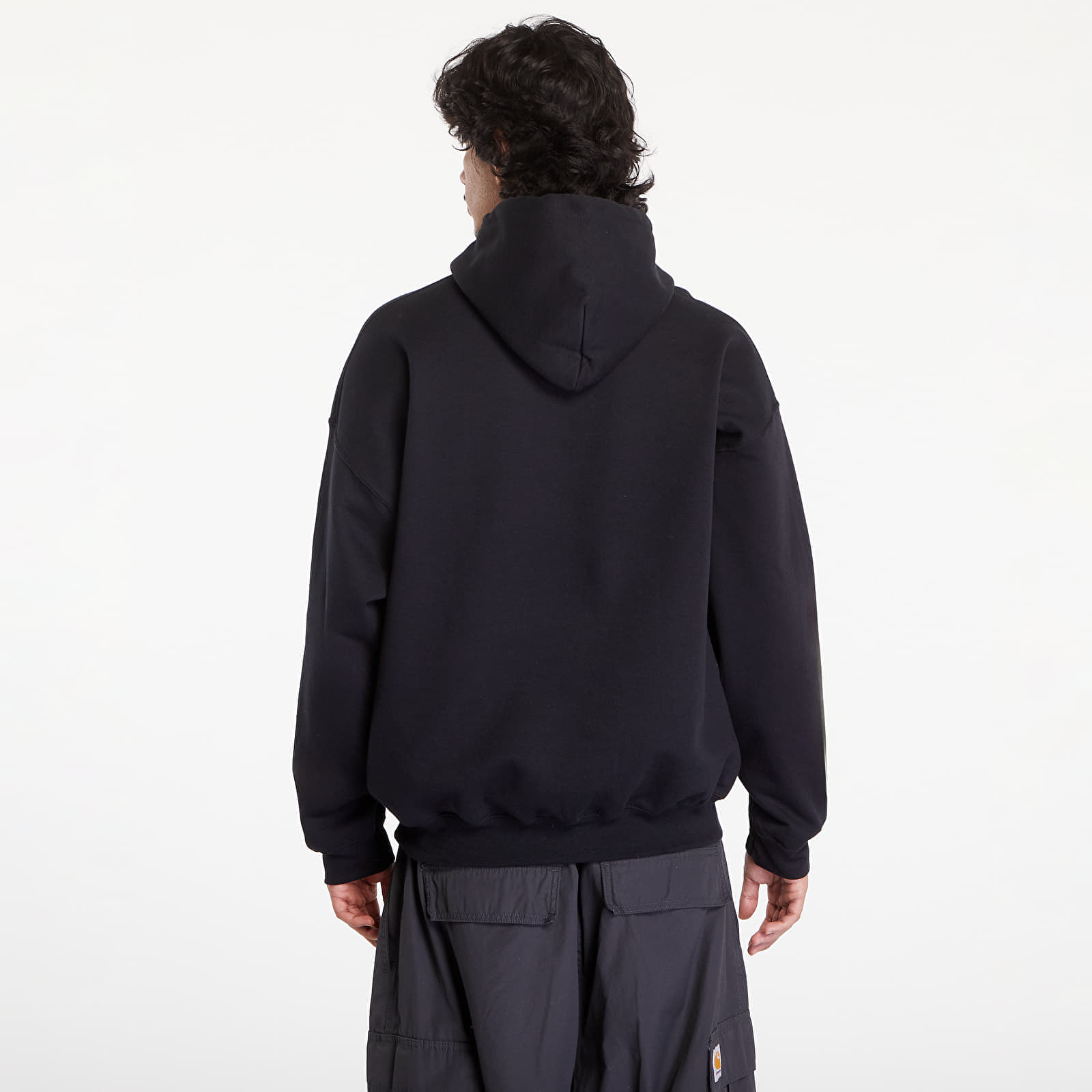 Pulóverek Thrasher Flame Logo Hood Black