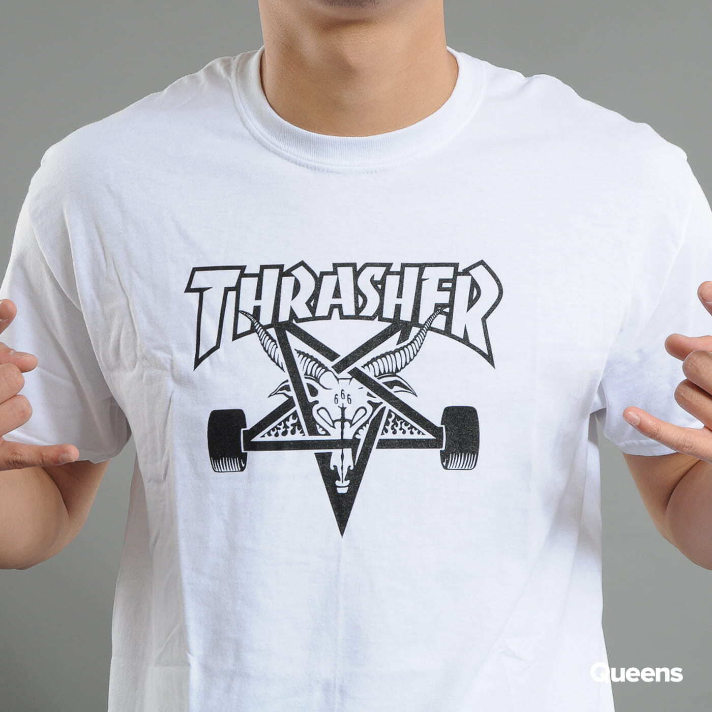 Pólók Thrasher Skategoat T-Shirt White 