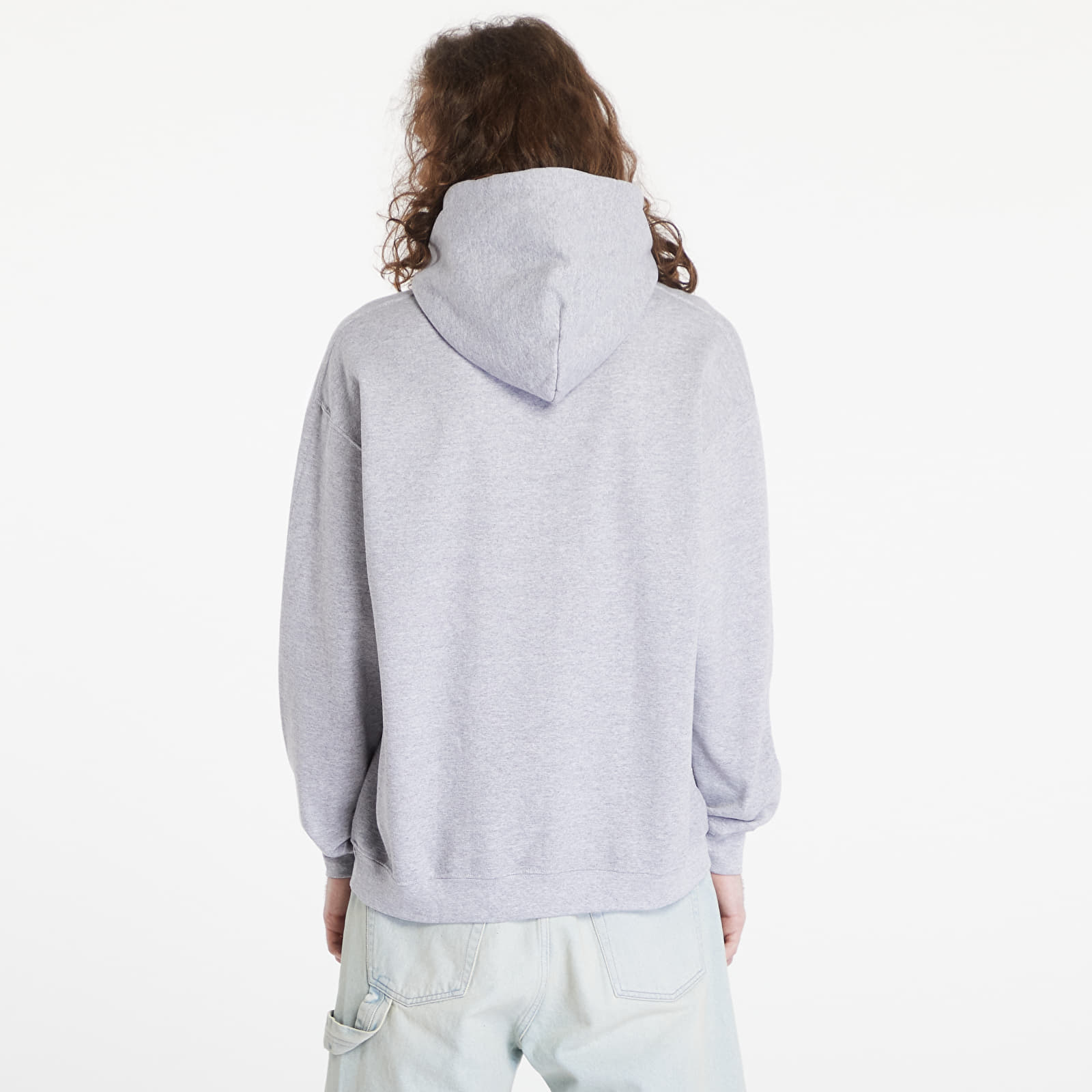 Felpe con cappuccio uomo Thrasher Flame Logo Hoody Melange Grey