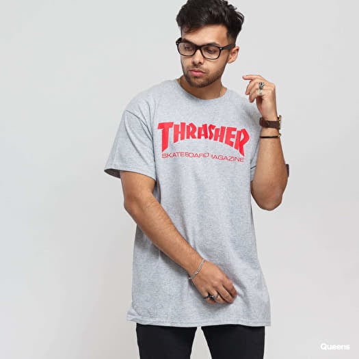 T-shirt Thrasher Skate Mag T-Shirt Gray/ Red
