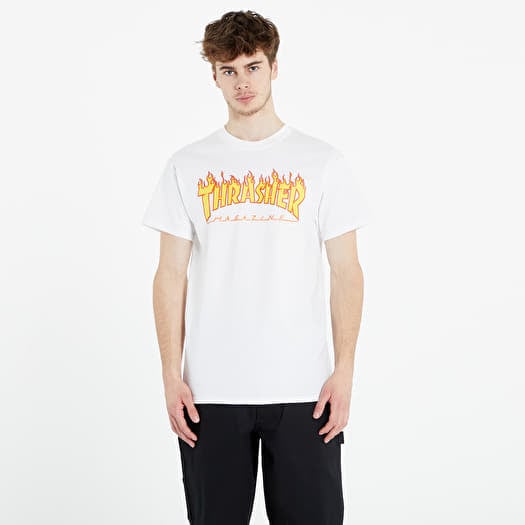 Tricou Thrasher Flame Logo T-Shirt White