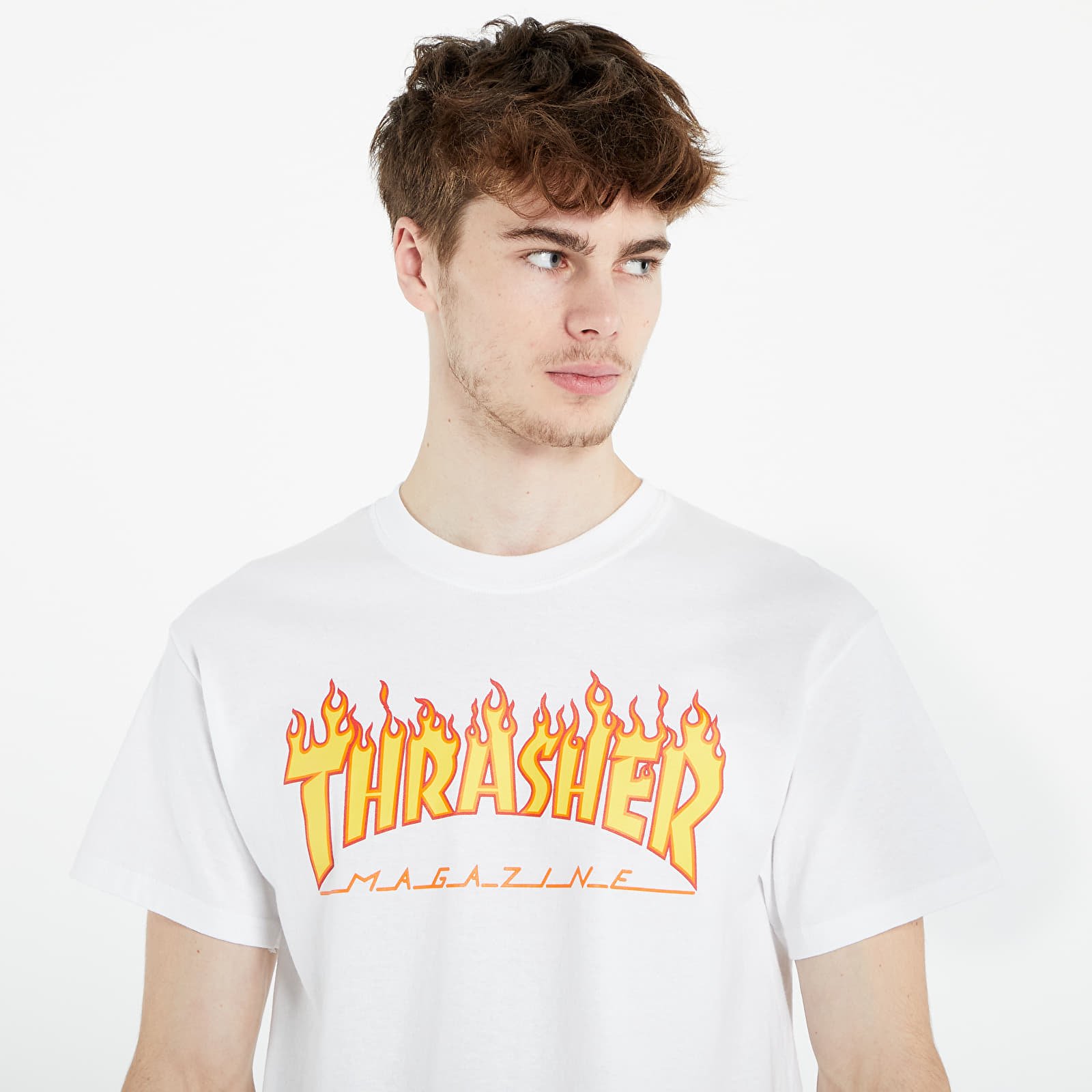 T-shirts Thrasher Flame Logo T-Shirt White 