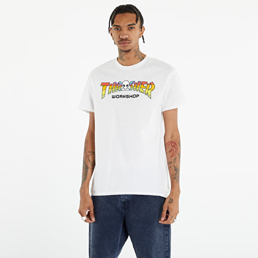 Men s T shirts Thrasher x Aws Spectrum T Shirt White Footshop