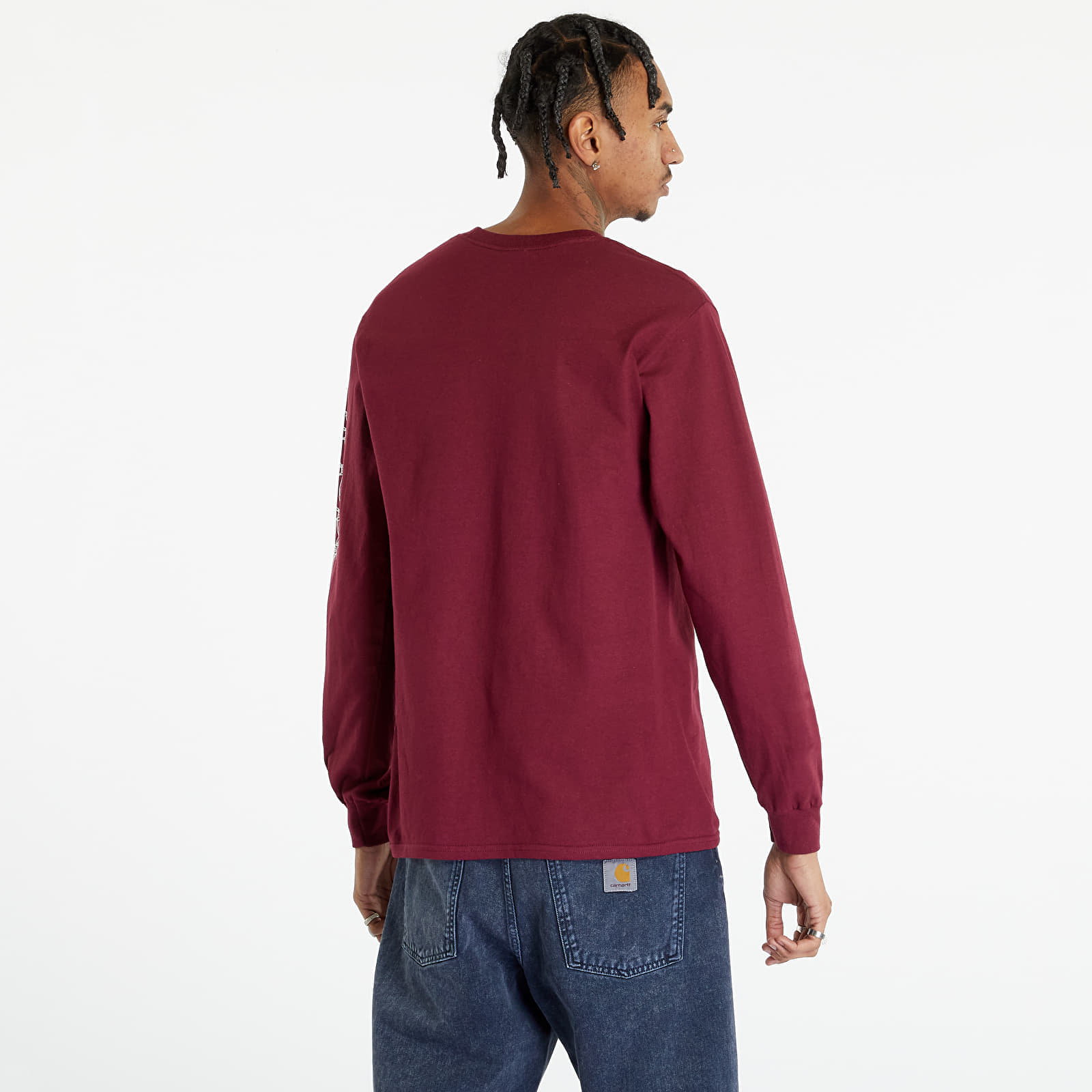 T-shirty męskie Thrasher Barbed Wire Longsleeve T-Shirt Maroon