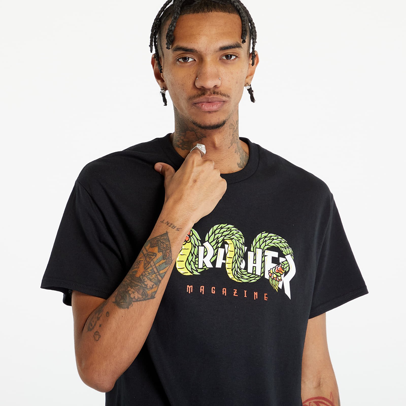 Men's T-shirts Thrasher Aztec T-Shirt Black