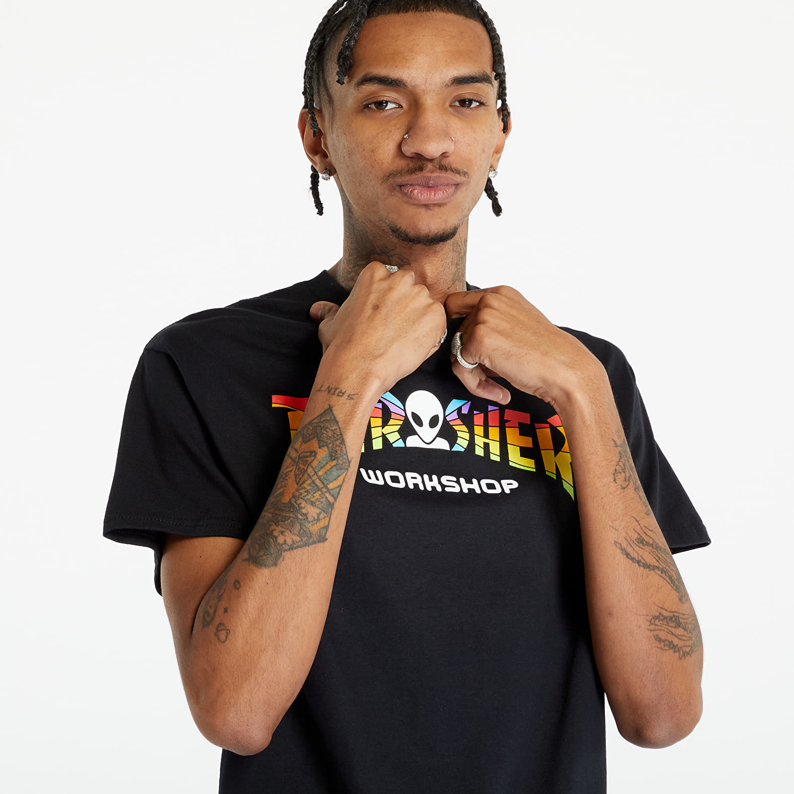 T-shirty męskie Thrasher x Aws Spectrum T-Shirt Black