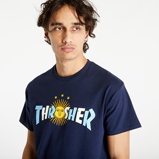 Camisetas de hombre Thrasher Argentina Estrella T Shirt Navy Blue Footshop