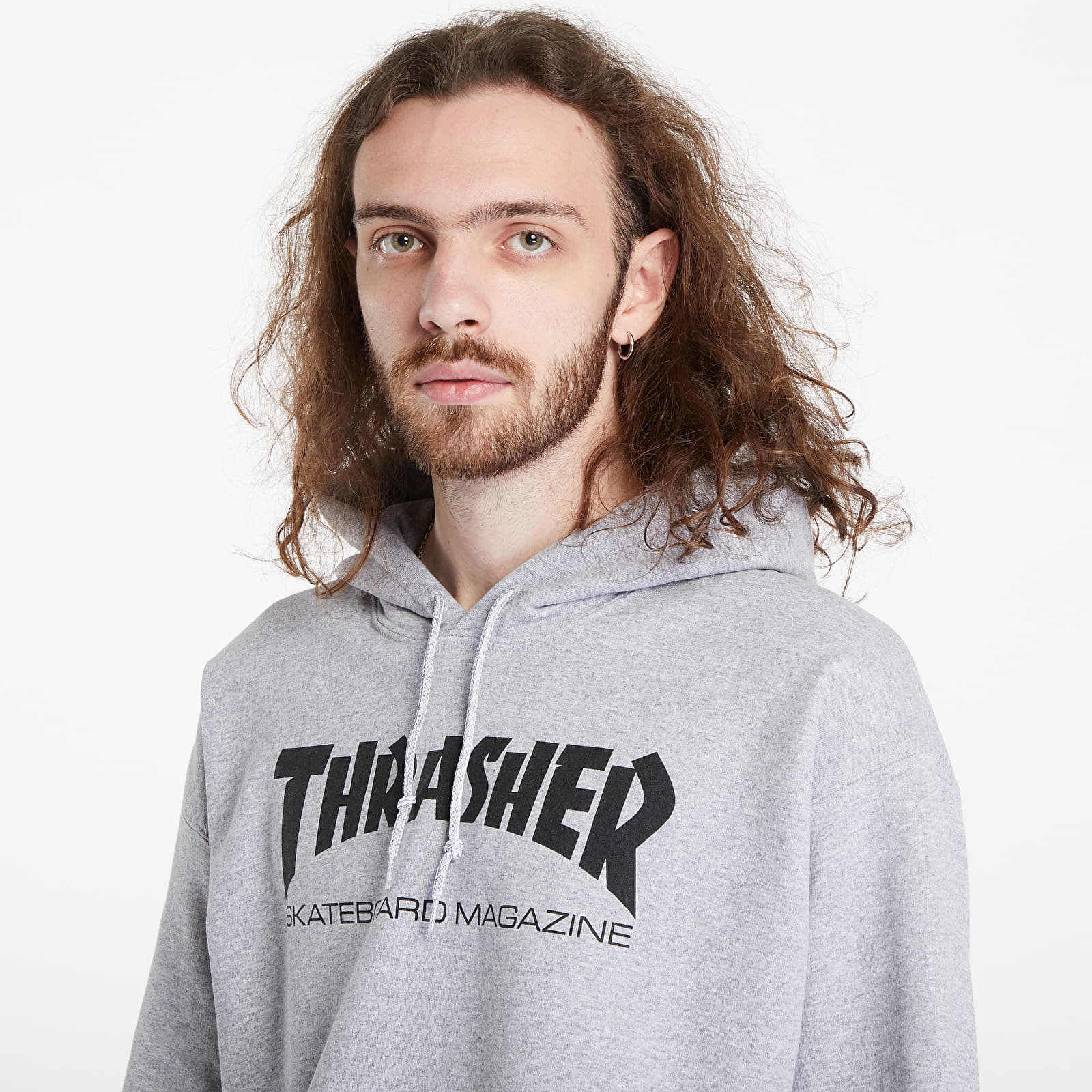 Pánské mikiny Thrasher Skate Mag Hoody Melange Grey