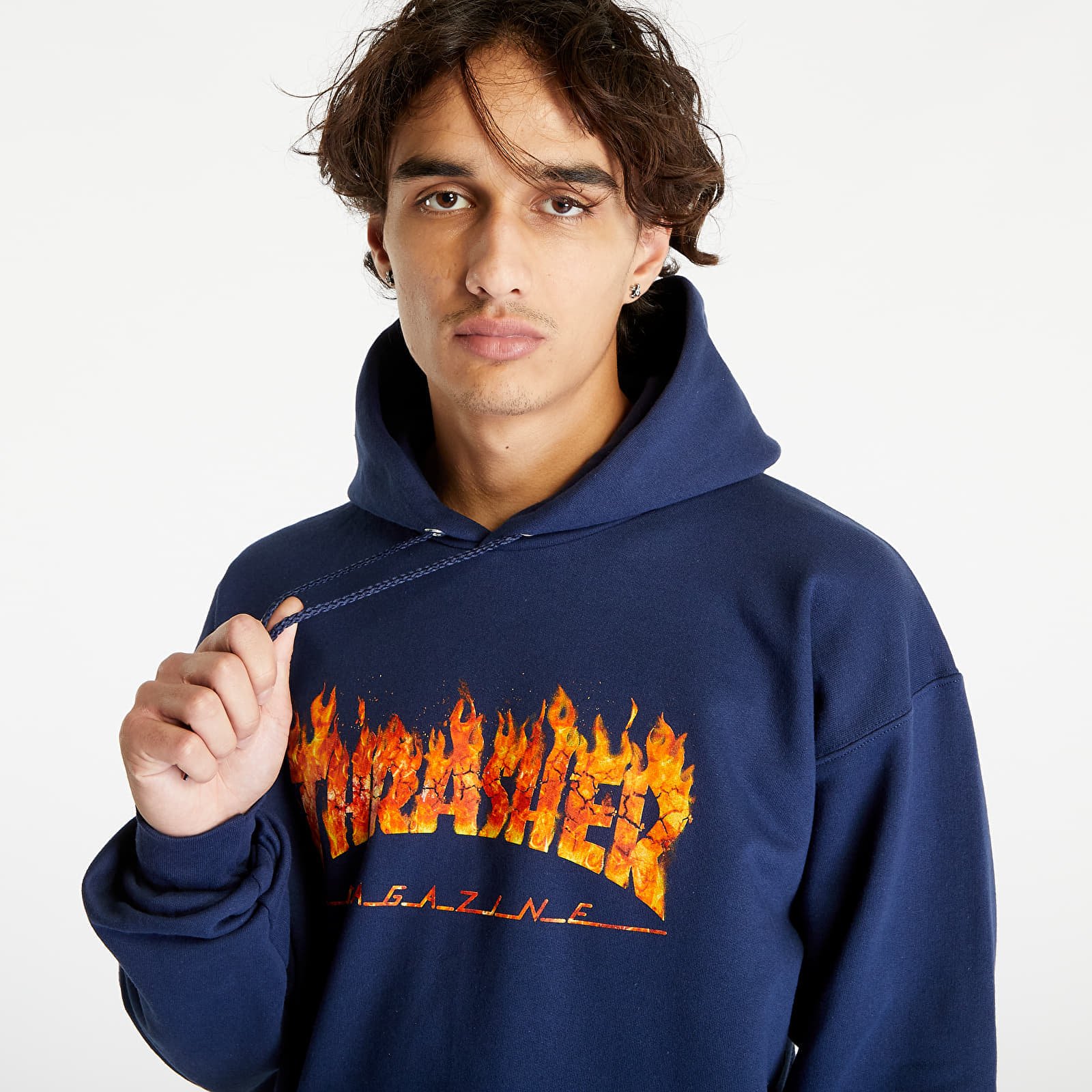 Men's hoodies Thrasher Inferno Hood Navy Blue