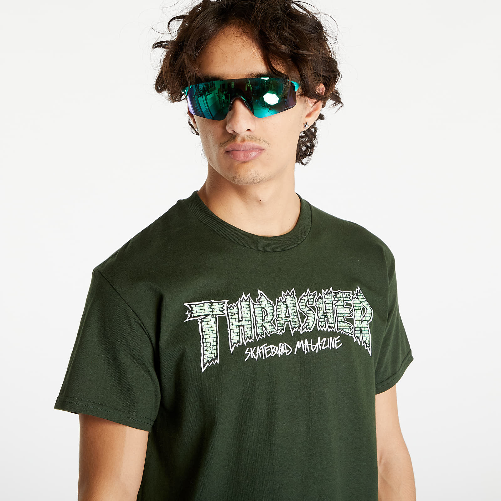 T-shirty męskie Thrasher Brick T-Shirt Forest Green
