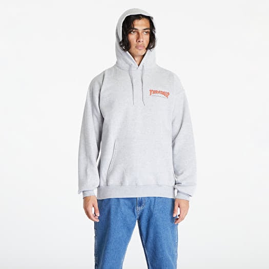 Men s hoodies Thrasher Outlined Chest Logo Hood Gray Footshop