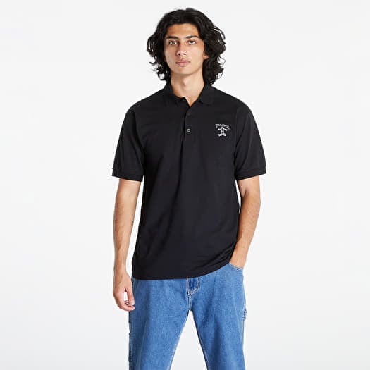 Tričko Thrasher Mini Gonz Embroidered Polo Tee Black