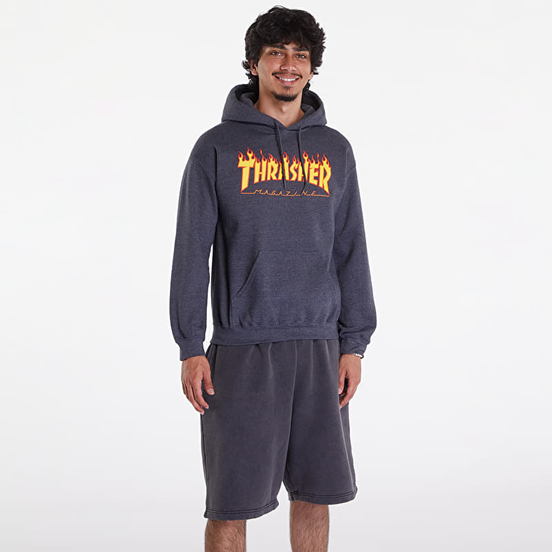 Sweatshirt Thrasher Flame Hoodie Dark Grey