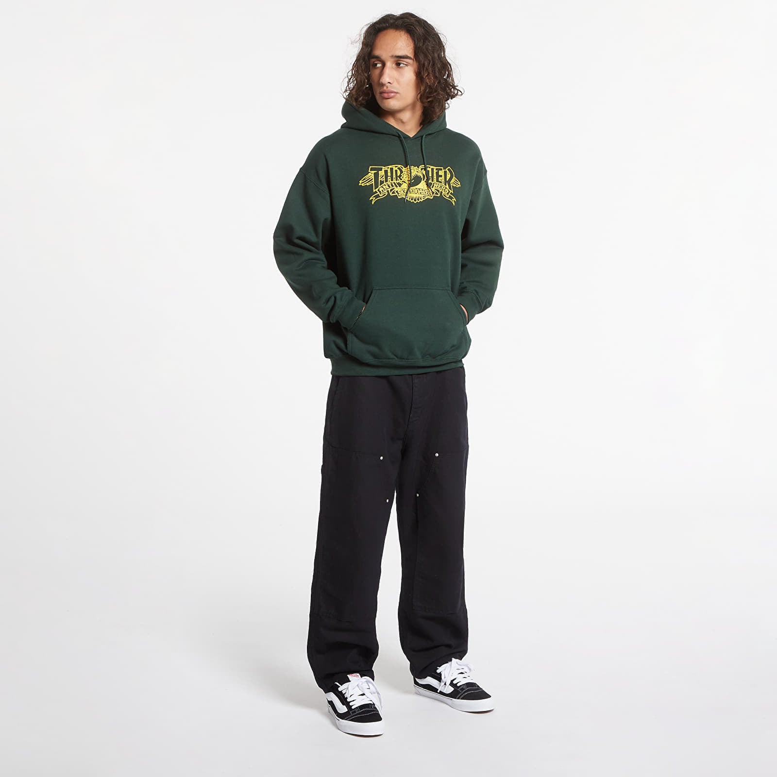 Men's hoodies Thrasher Hood Mag Banner For. Green