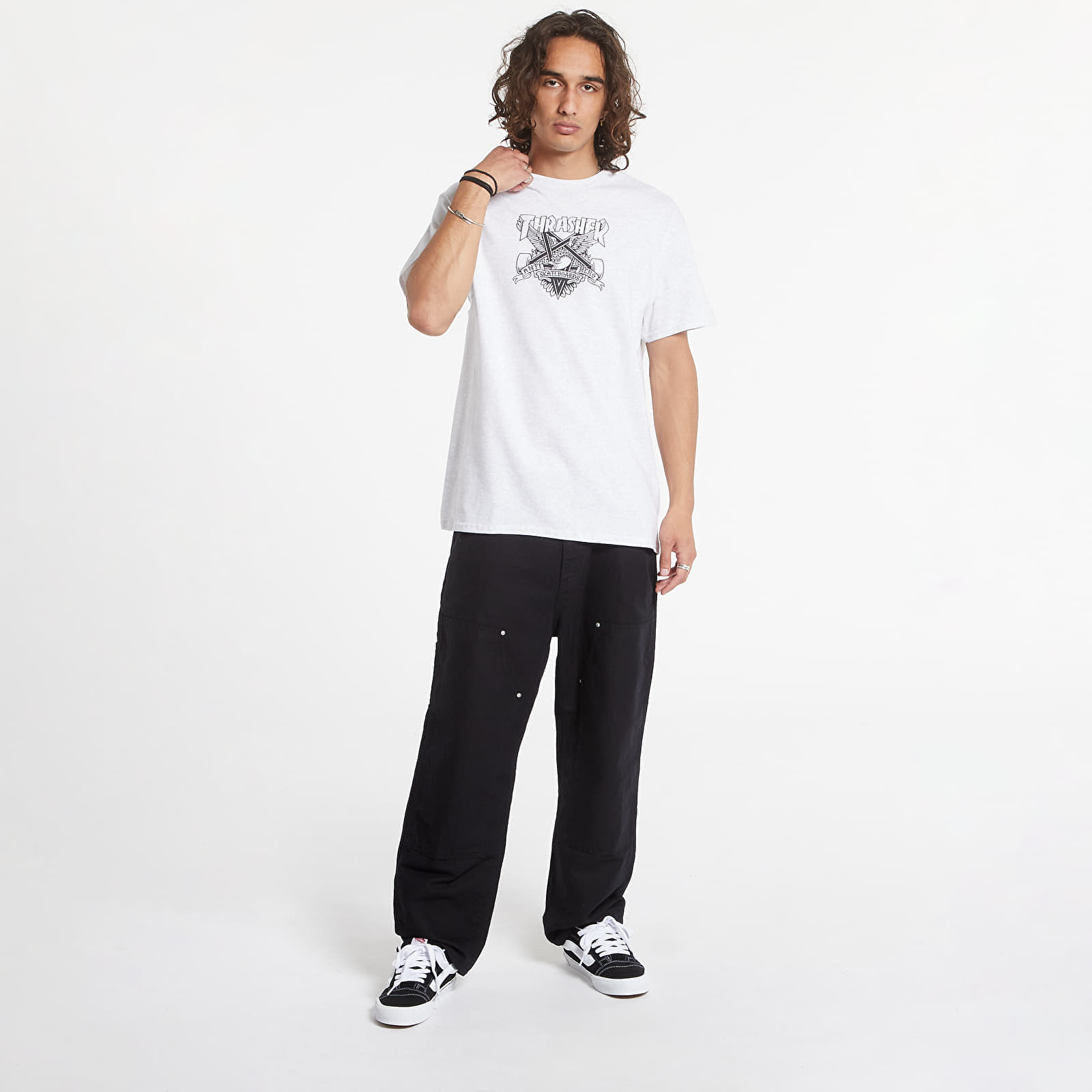 Férfi pólok Thrasher T-Shirt Eaglegram Ash Grey