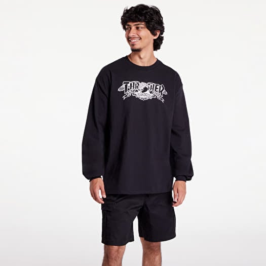 Thrasher Mag Banner Long Sleeve Tee Black