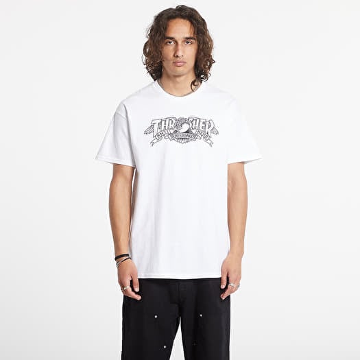 Thrasher T-Shirt Mag Banner For. White