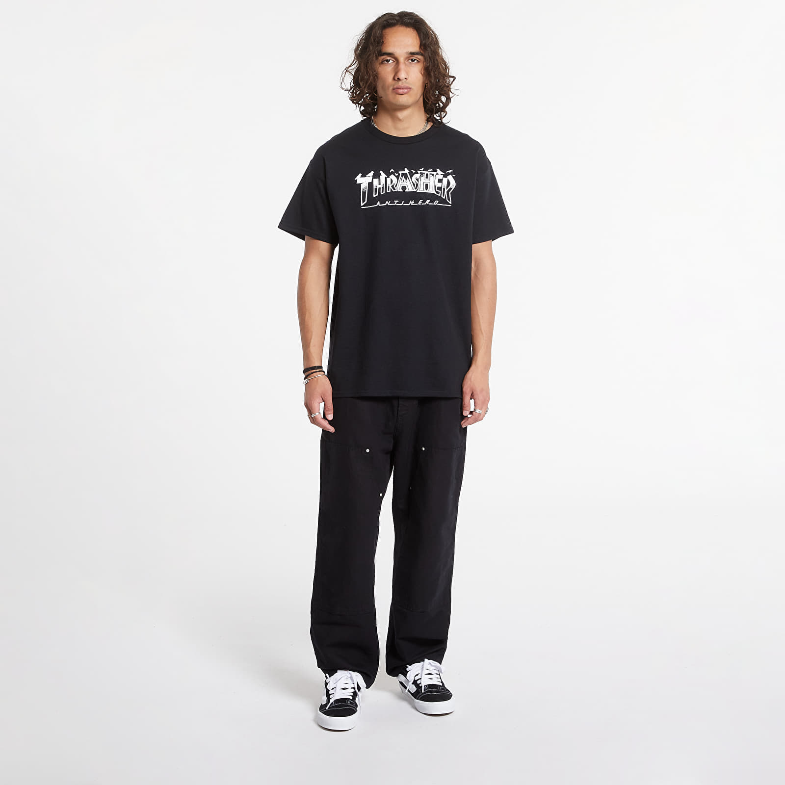Men's T-shirts Thrasher T-Shirt Pigeon Mag Black