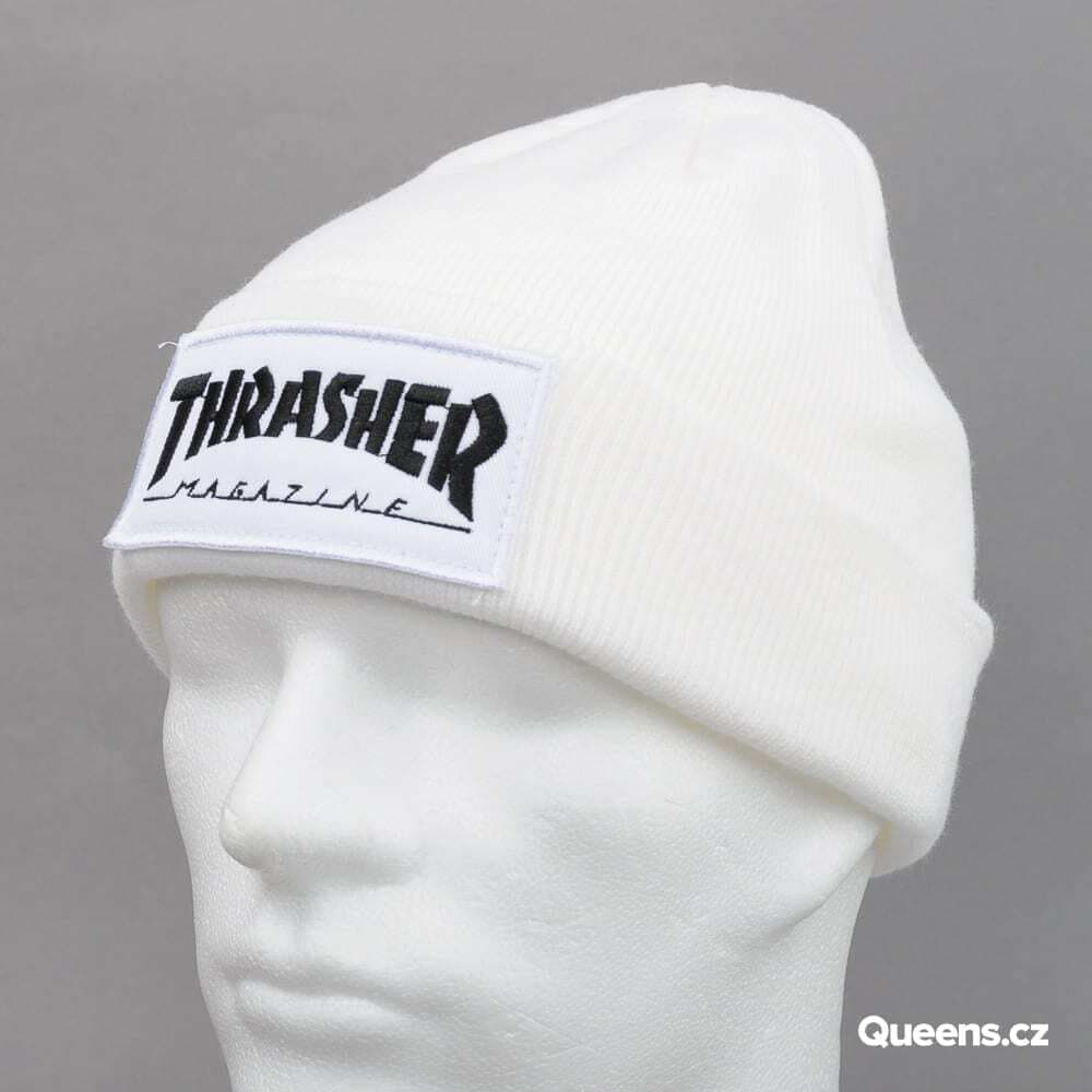 Čepice Thrasher Patch Beanie White
