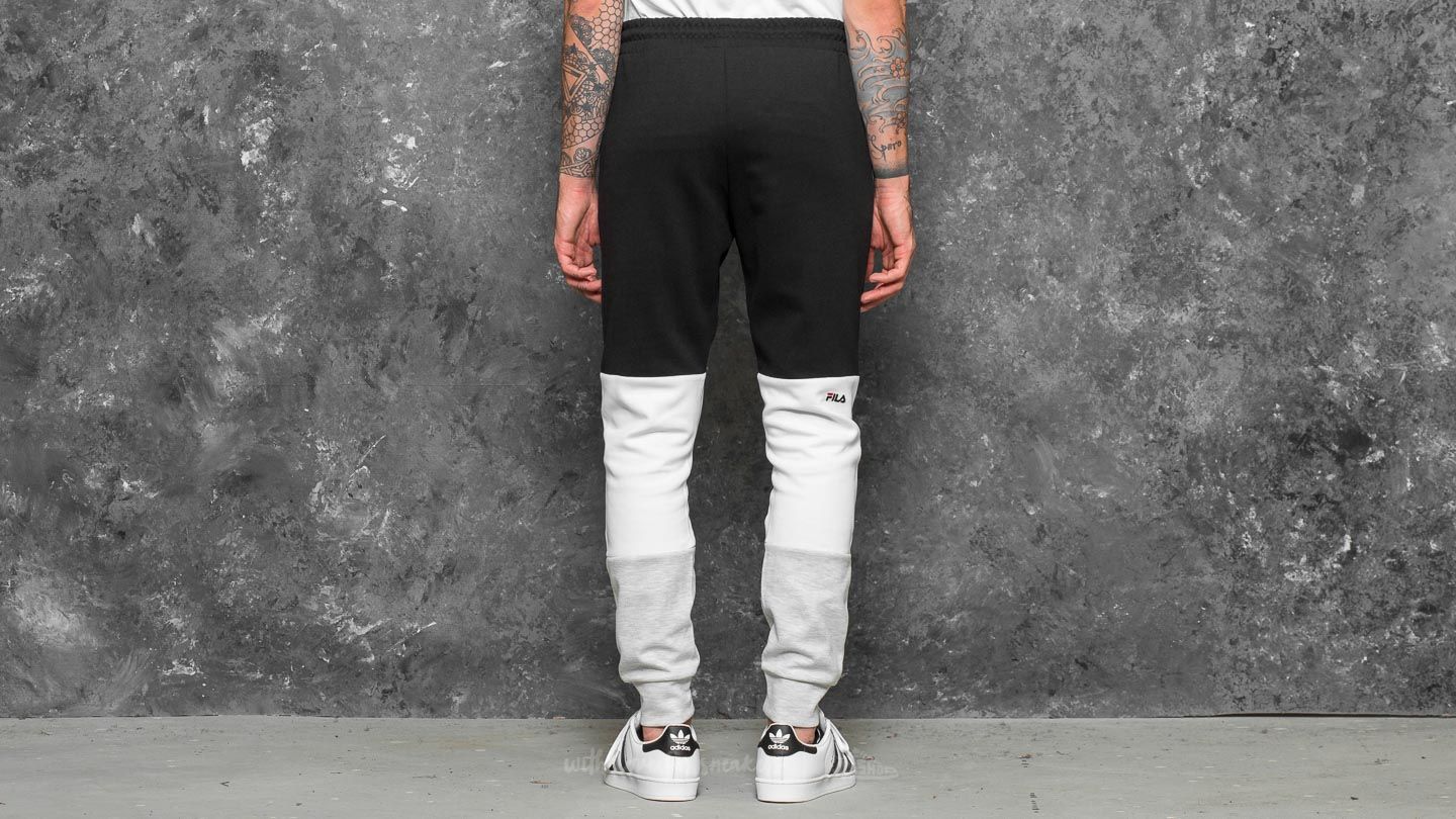 Pantalones FILA Brandon Sweat Pants Bright White/ Light Grey Mel Bros/ Black