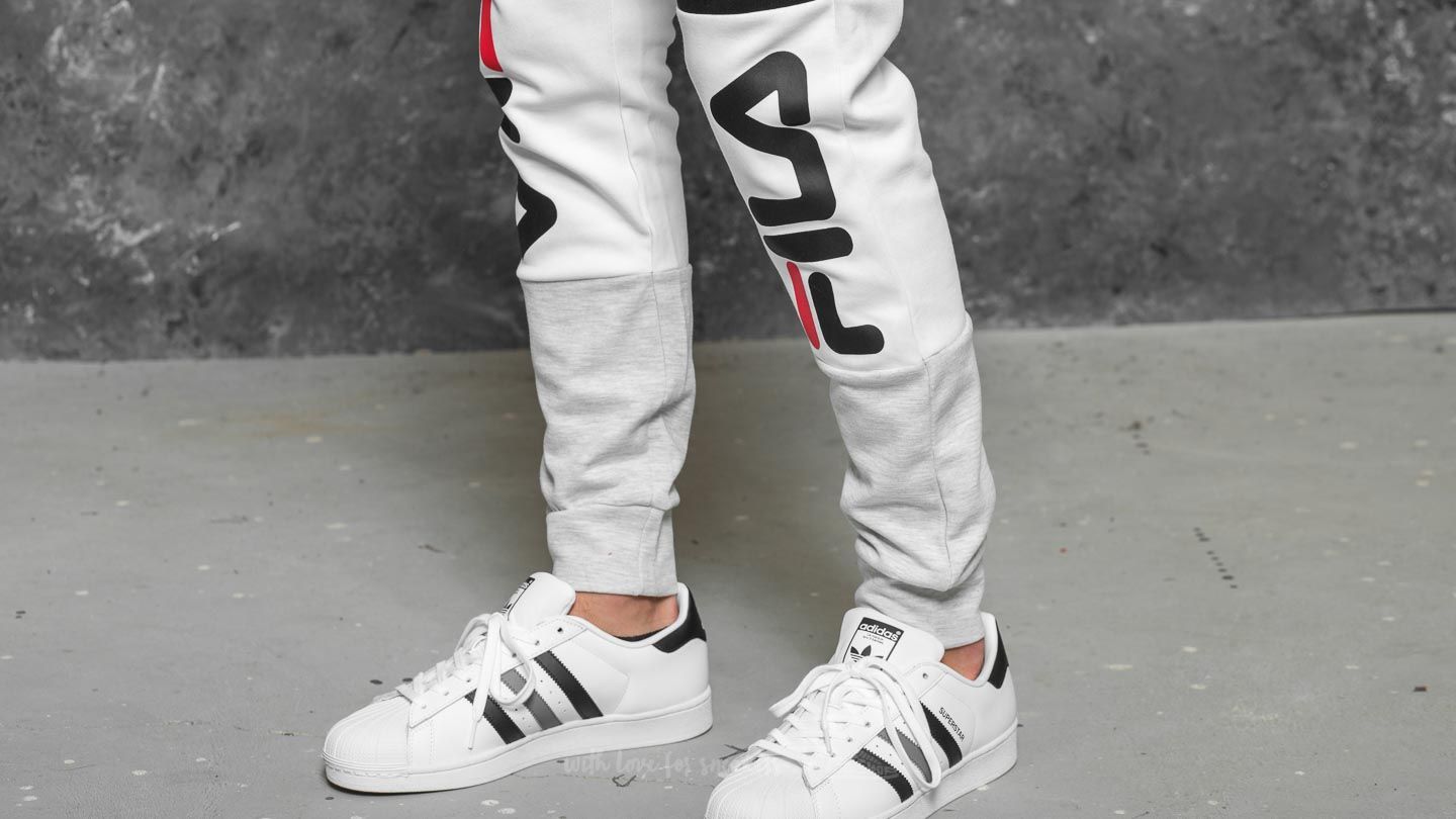 Pantalones FILA Brandon Sweat Pants Bright White/ Light Grey Mel Bros/ Black