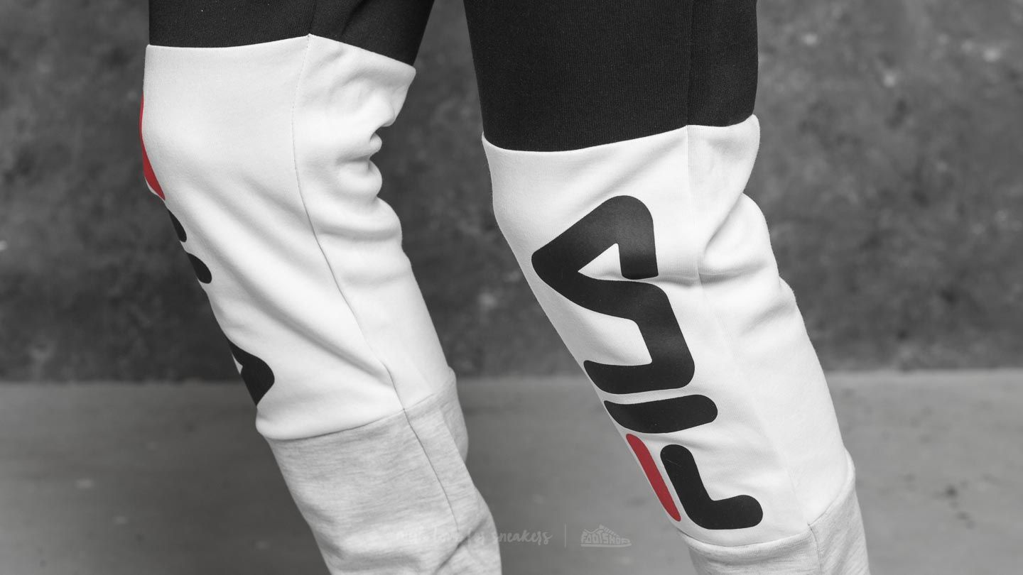 Pantalones FILA Brandon Sweat Pants Bright White/ Light Grey Mel Bros/ Black