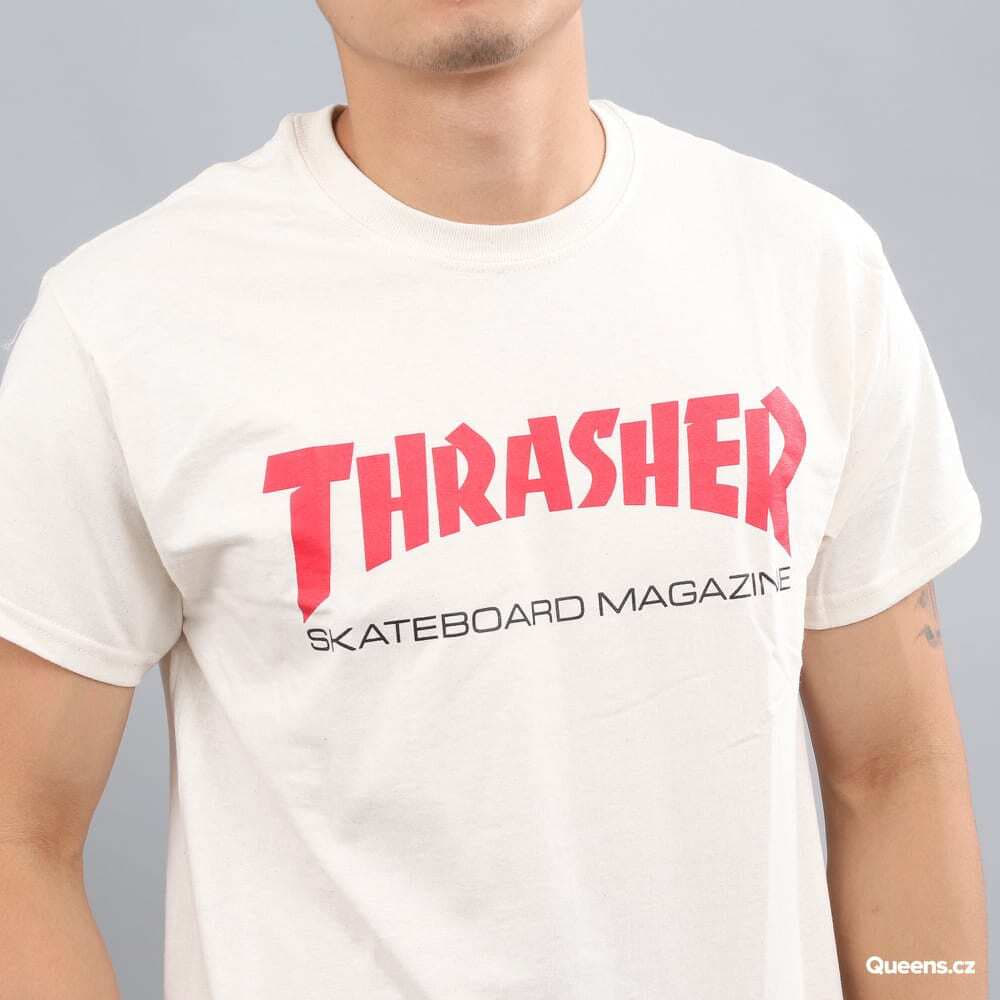 Men s T shirts Thrasher Resurrection Tee Cream Footshop