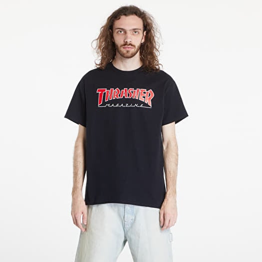 Tričko Thrasher Outlined T-Shirt Black