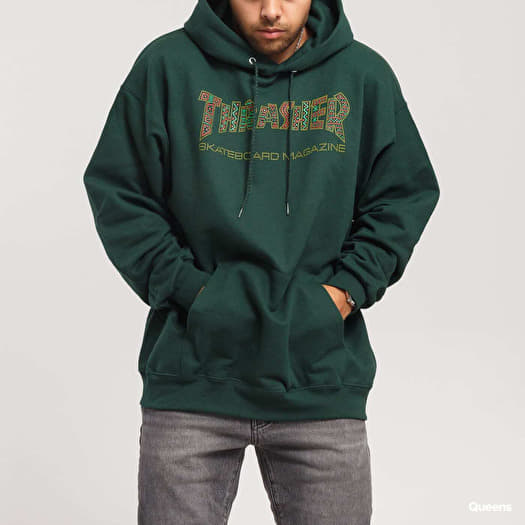 Men s hoodies Thrasher Davis Hoody Dark Green Footshop