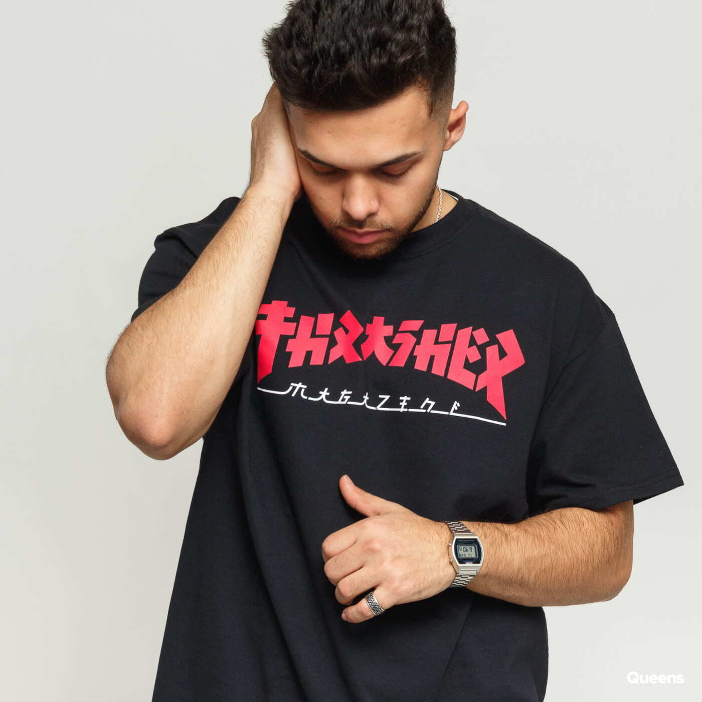 Männer T-Shirts Thrasher Godzilla Tee Black
