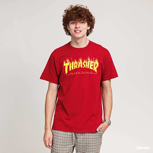 Тениска Thrasher Flame Logo Tee Dark Red