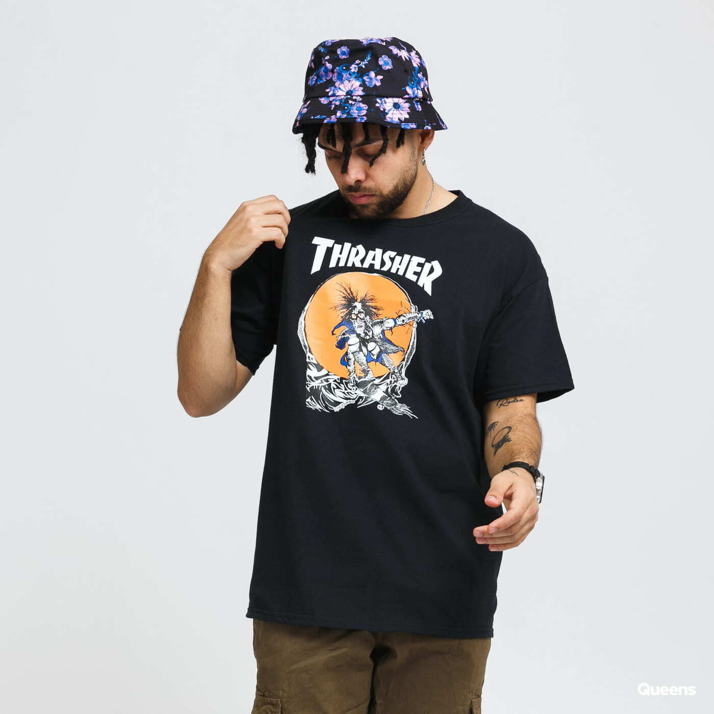 T Shirts and shirts Thrasher Outlaw T Shirt By Pushead Black Footshop