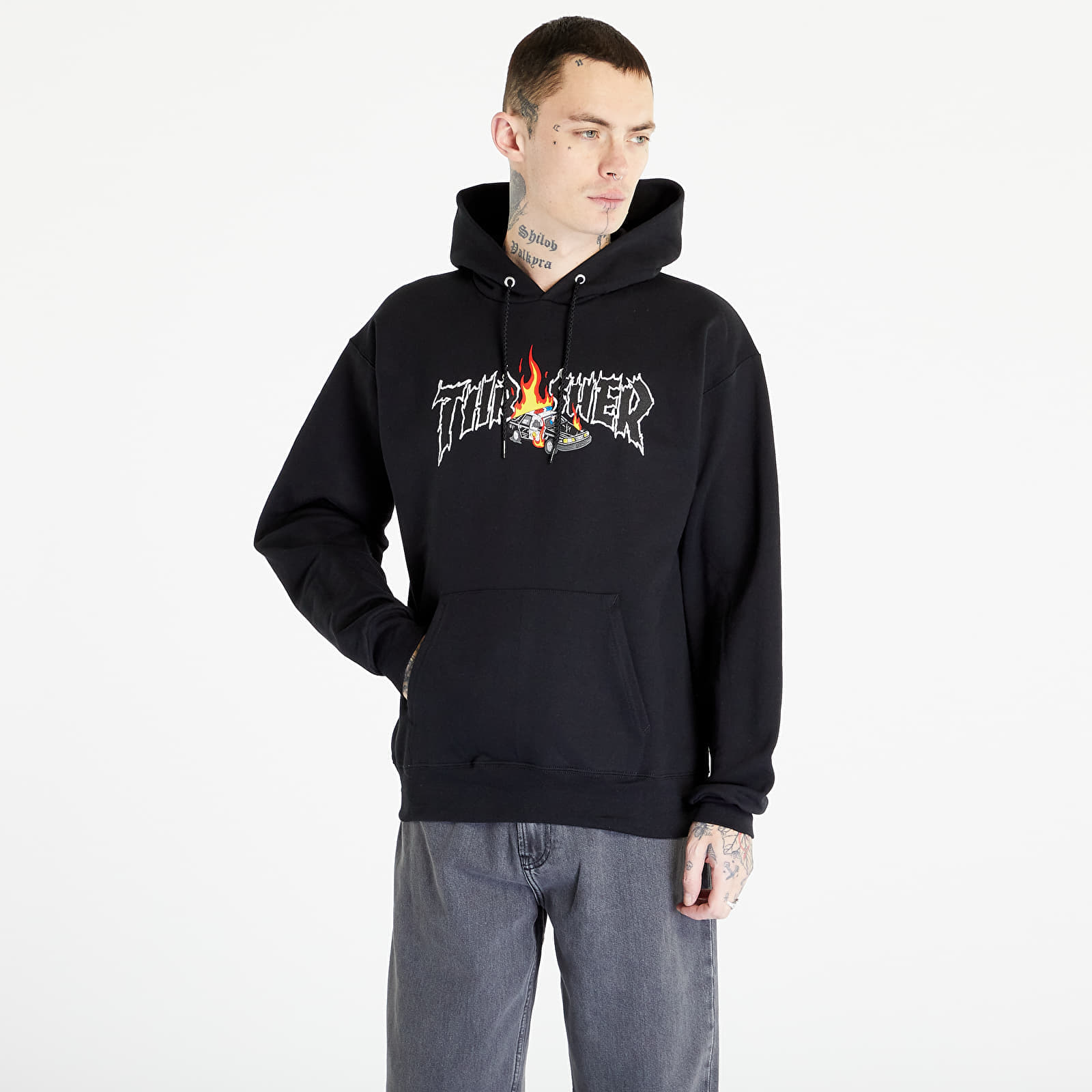 Moški hoodiji  Thrasher Cop Car Hoodie Black