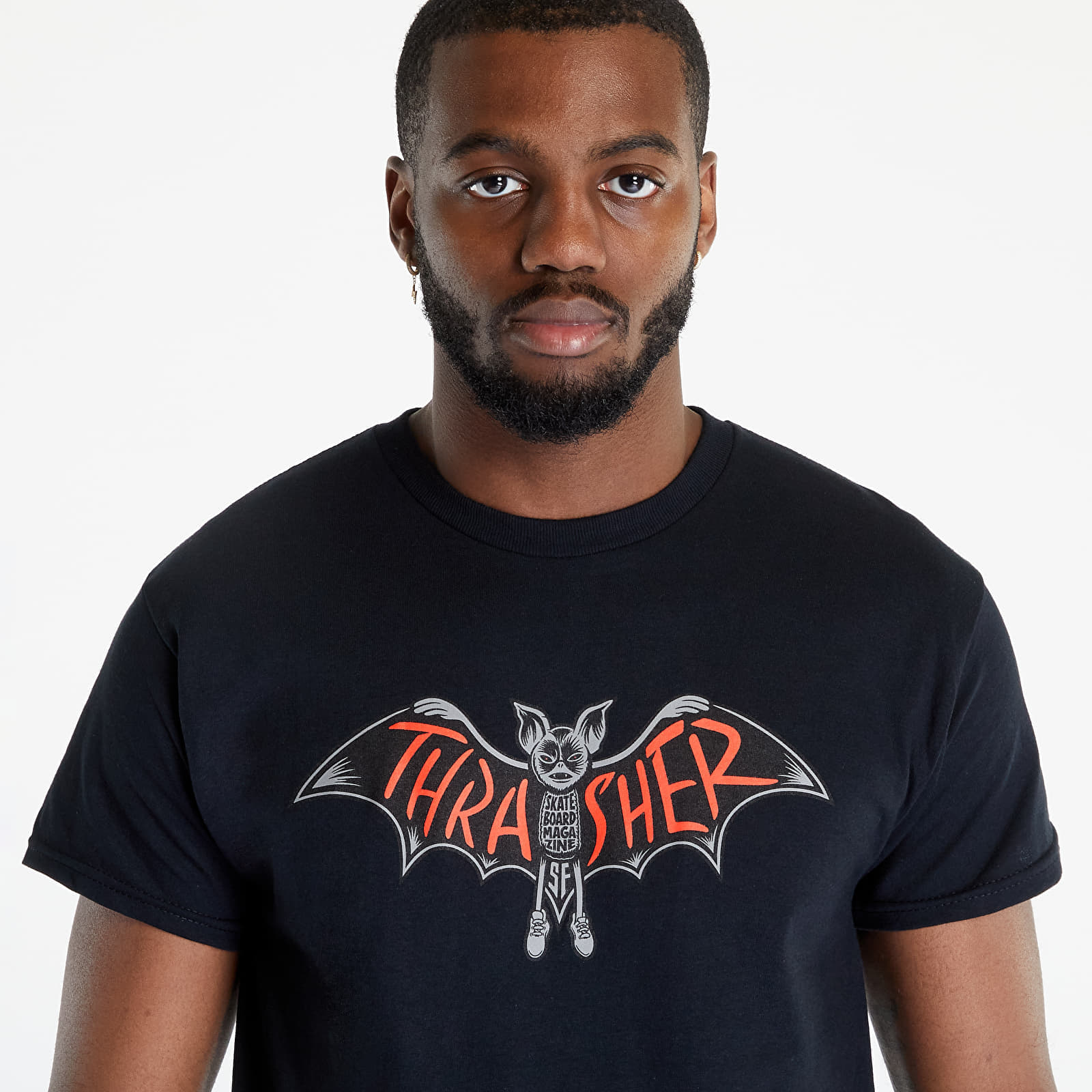 Moške majice  Thrasher Bat T-Shirt Black