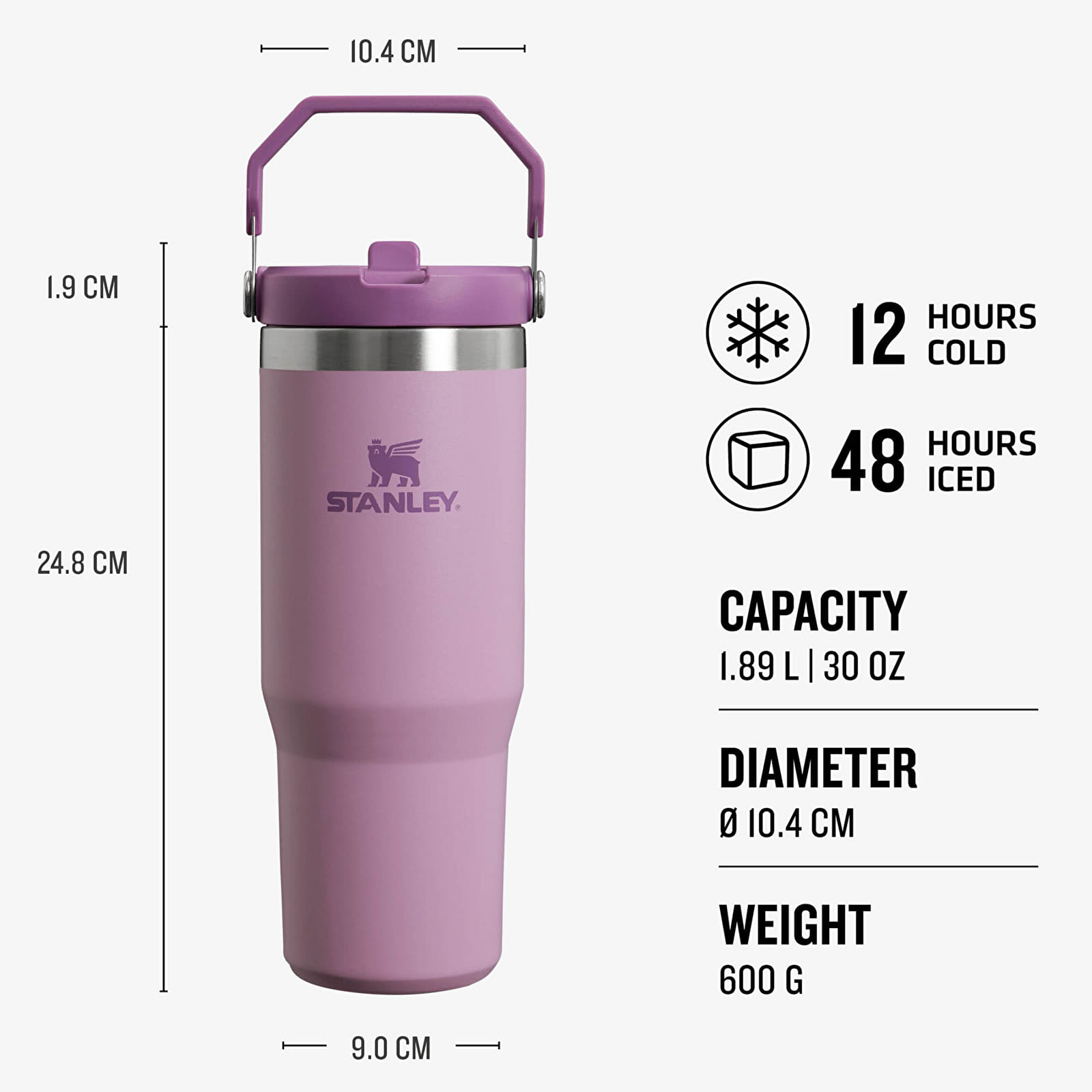 Otros accesorios STANLEY The IceFlow™ Flip Straw Tumbler 890 ml Lilac