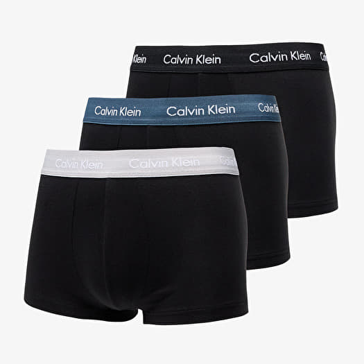 Calvin Klein Cotton Stretch Low Rise Trunk 3-Pack Black