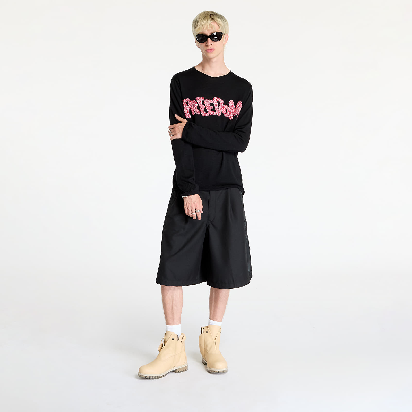 Šortky Comme des Garçons SHIRT Woven Shorts Black
