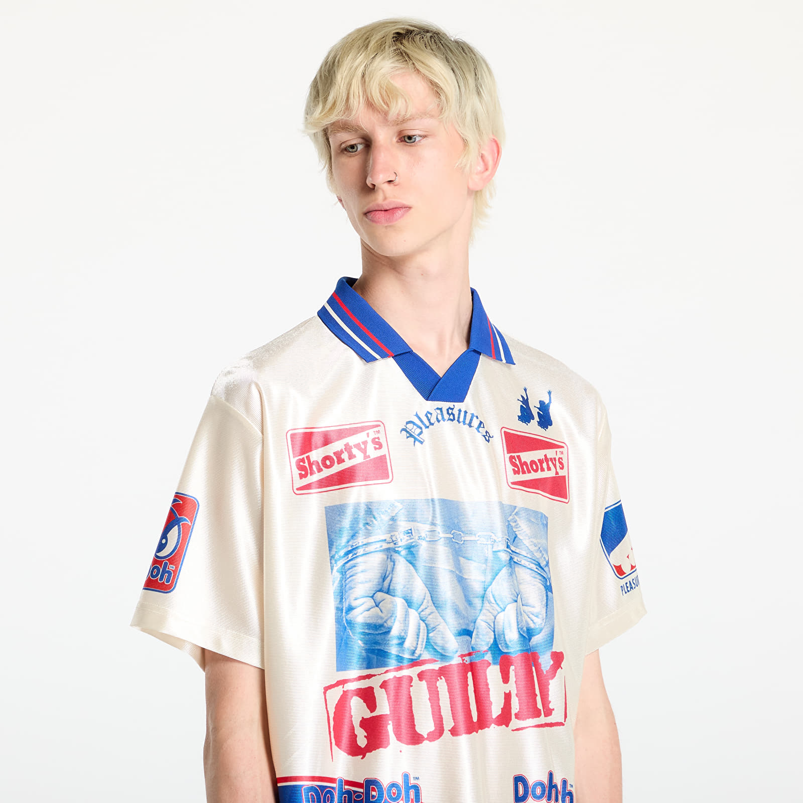 Koszulki PLEASURES Guilty Soccer Jersey Off White