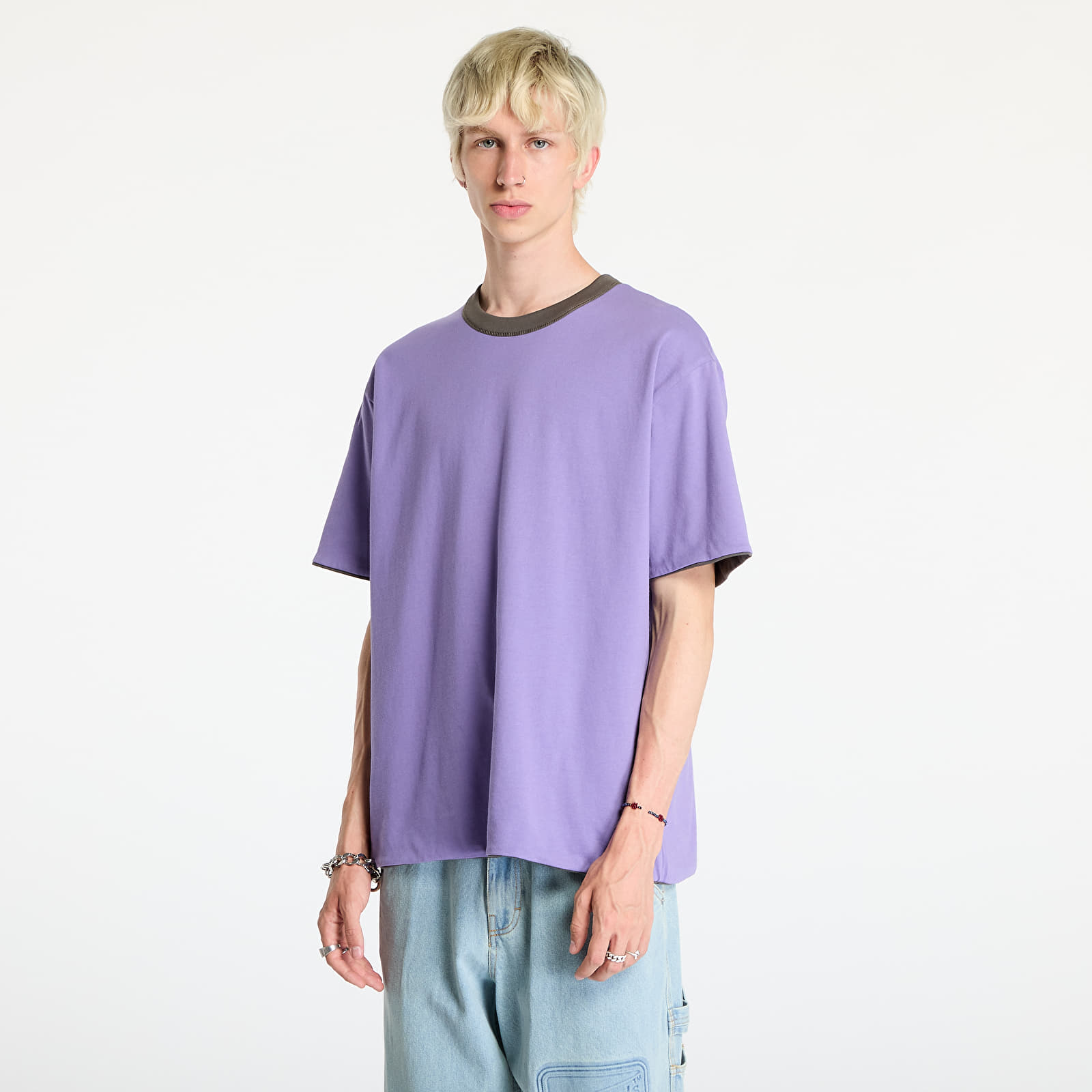 Koszulki PLEASURES Legal Reversible Heavyweight T-Shirt Charcoal/ Purple