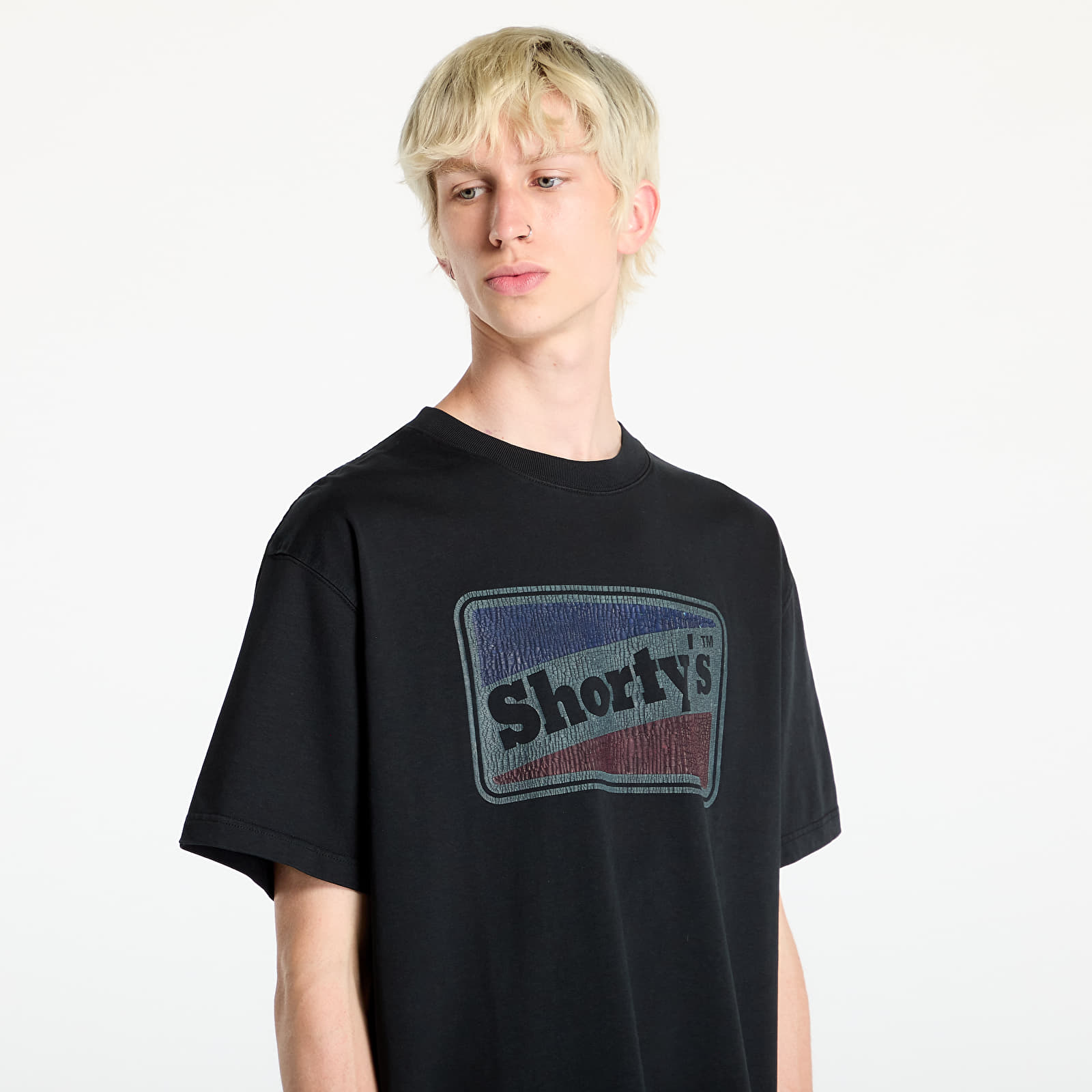 T-paidat PLEASURES Box Logo Heavyweight T-Shirt Black