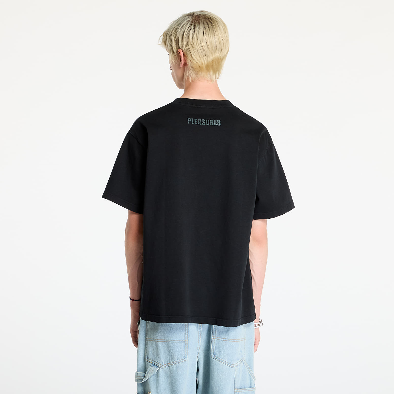 T-paidat PLEASURES Box Logo Heavyweight T-Shirt Black
