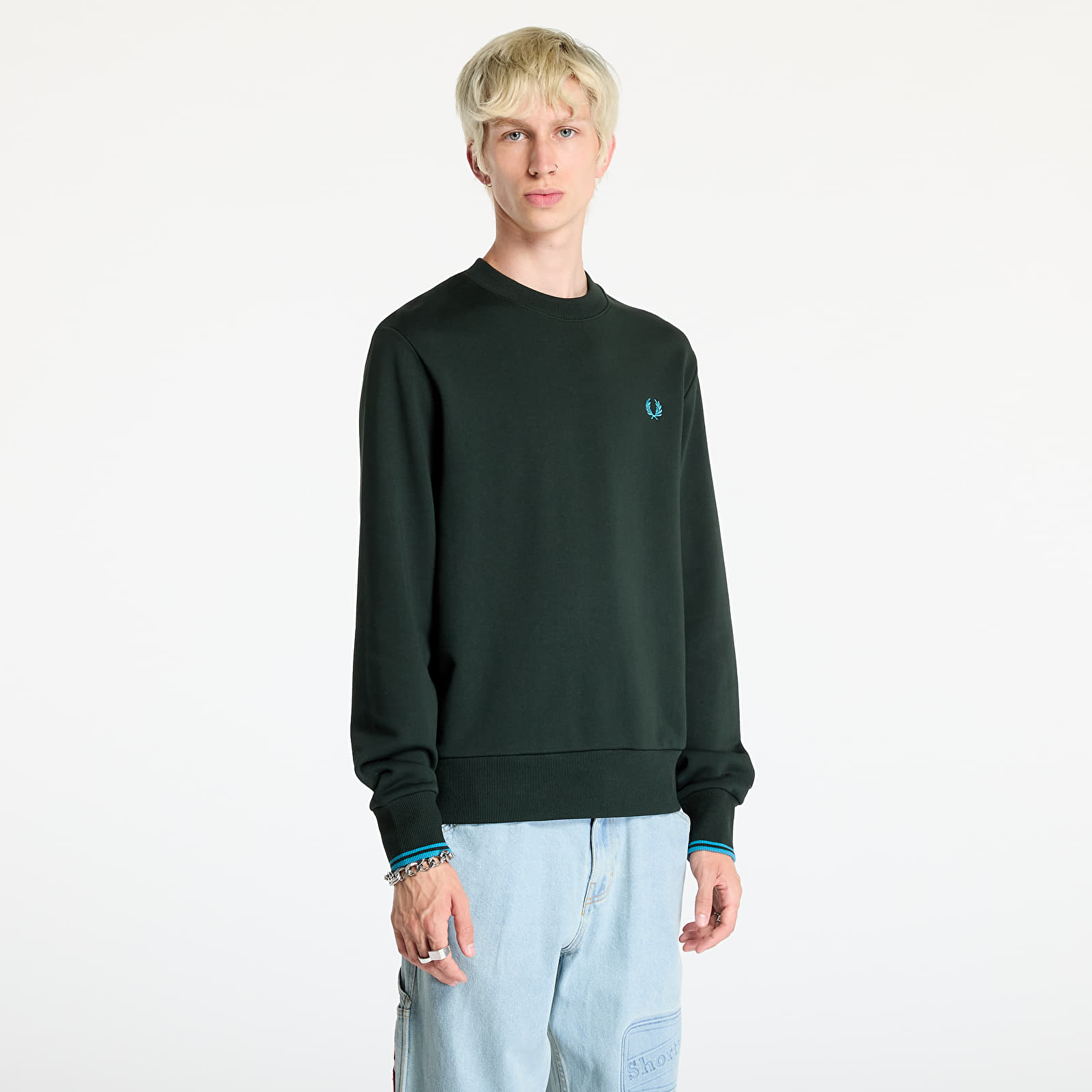 Fred perry logo sweatshirt shop
