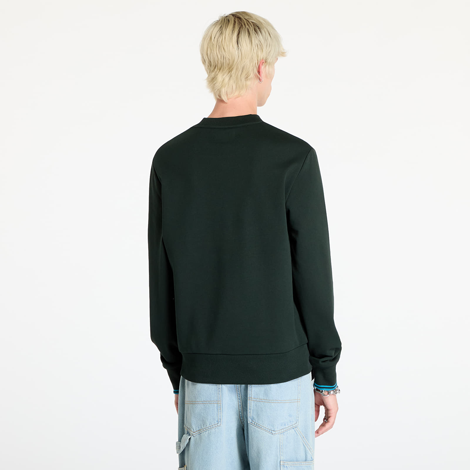 Bluzy FRED PERRY Crew Neck Sweatshirt Night Green/ Ocean