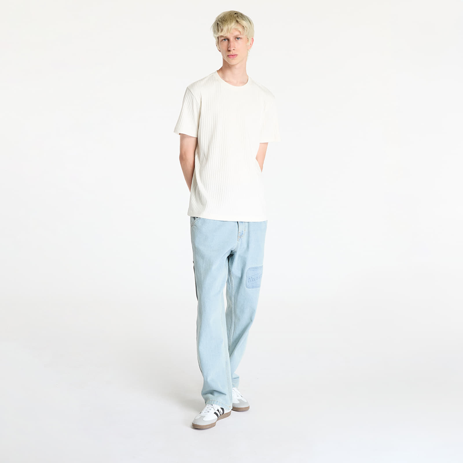 T-shirts Calvin Klein Jeans Linear Quilted Tee Ivory