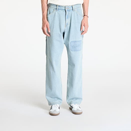 Дънки PLEASURES Box Logo Carpenter Jeans Light Indigo